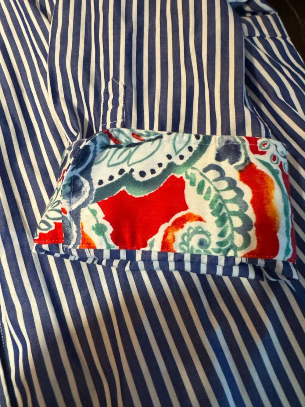 Ralph Lauren (CHAPS) button-down striped shirt w. cuff accents.
XXL (prob a 14) - Picture 8 of 16